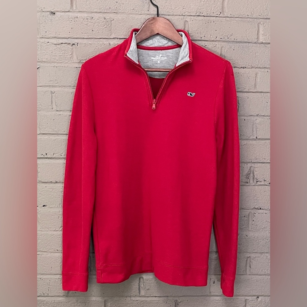 VineyardVines boys red pima cotton pullover XL
